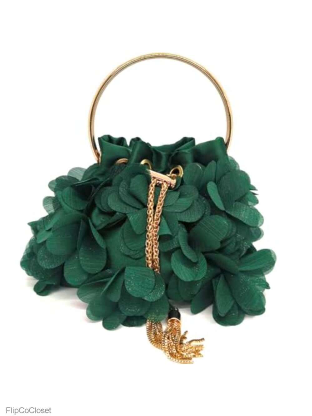 Women's Flower Evening Bag Floral Clutch Purse Crossbody with Chain